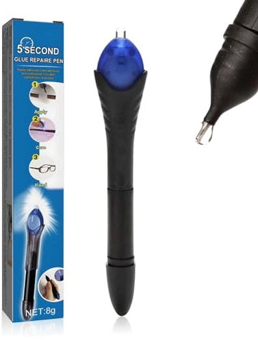 Miioto Colle UV, Colle UV Plastique, Colle UV pour Verre, Transparent Colle UV avec Lampe, Equipé de Lumière UV, Il Sèche Rapidement en 5 Secondes pour Réparer le Métal, Céramique, Bijoux, Bois, etc