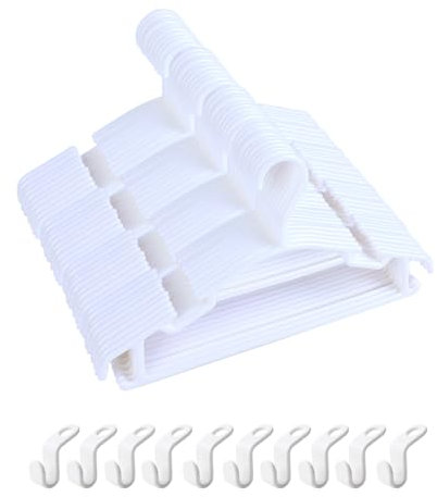 haweeli Grucce appendiabiti in plastica per neonati e bambini (27 cm, set da 40)