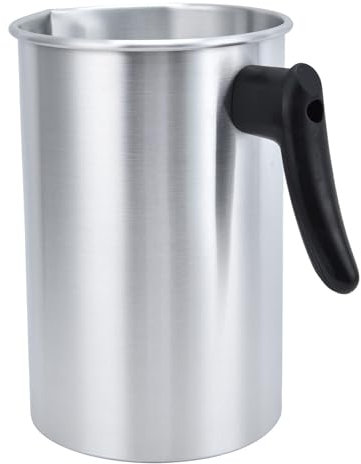 NCONCO Olla de fusión para velas de 3 litros, para hacer velas, olla de vertido de cera con mango resistente al calor, olla de aluminio para hacer velas y hacer jabón