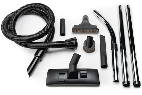 Central Technology Systems 2.5m Hose and Vacuum Accessory Tool Kit with Chrome Tubes Compatible with 32mm Vacuum Cleaners Including Numatic (Henry, Hetty, Basil, George) and Others