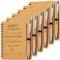Sinmoe 6 Set Dankeschön Geschenk für Kollegen Lehrer Erzieherin Abschiedsgeschenk Inspirierend Mitarbeiter Spirale Notizblock Kugelschreiber aus Holz(Arbeit ist wie ein Banküberfall)