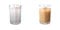 Glass Measuring Cups for Small Amounts of Liquids Such as Milk, Coffee, Cocktails, Whisky, Tequila, Spirits and Wine, 2 Pcs - One Red, One Black (120ML)