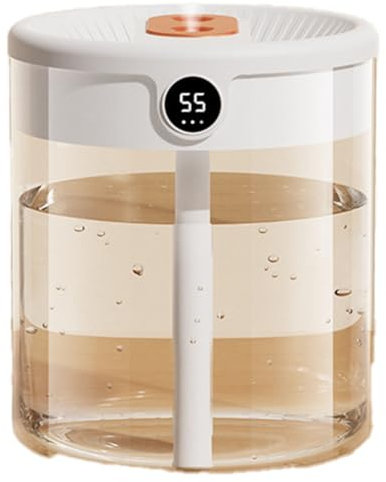 Sunmeit H2O Umidificatore Aria Ugello Doppio Capacità 2 litri con Display LCD Umidità, Diffusore di Oli Essenziali, USB Portatile,