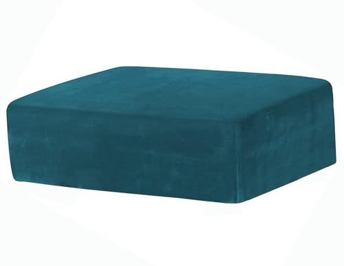 ILiemao Ottomane Schonbezug, Rechteckig Hocker Bezug Stretch, Hockerbezug, Hocker Husse für Fußhocker, Hocker Protector Waschbar Überzug Hockerabdeckung(V-10,75-85x60-70cm)