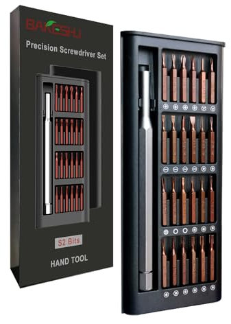 BAKESHU Mini Screwdriver Set,Torx Screwdriver Set T2 T3 T4 T5 T6 T8 T9 T10 T15,Phillips,Flat,Star,P5,etc.Repair for Laptop, PC,Ring Doorbell, iPhone, Xbox, Glasses, Watch, etc(25 in 1)