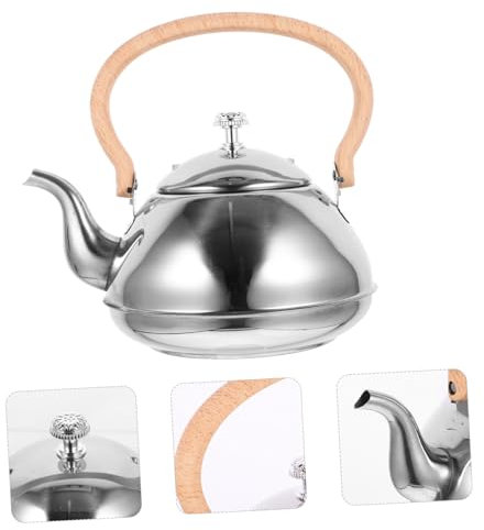 AUTSUPPL Handle Kettle Teapot Water Kettle Water Bottle Jug Portable Kettle Kitchen Tea Kettle Travel Tea Kettle Desktop Tea Kettle Tea Kettle with Handle Metal Tea Kettle Stainless Steel