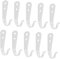Uonlytech 10st Anschließen Huthaken Handtaschenhaken Für Die Wand Wandgarderobenhaken Badezimmerhaken Einfacher Wandhaken Vintage Wandhaken Haken Zum Aufhängen Von Mänteln Eisen Weiß