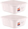 Best House | Plastic Washing up Bowl Basin | 9.6 Litres | Square | WHITE | 2 PCS | Multipurpose Bath Tub/Washing Tub for Kitchen, Bathroom, and Household Use (Pack of 2)