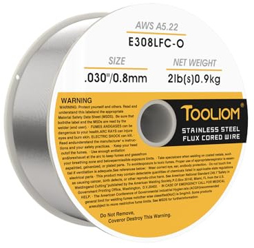 TOOLIOM E308LFC-O .030 Gasless Stainless Steel MIG Wire 2LB