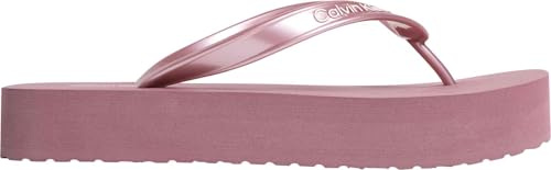 Calvin Klein Damen Flatform Flip Flop Met TPU HW0HW03120 Flip Flops, Lila (Dusty Rose), 35 EU