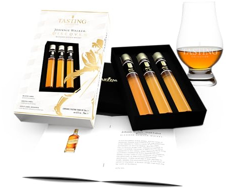 Johnnie Walker Whisky Tasting Probierset 3 Fläschchen Verkostung im Geschenkset