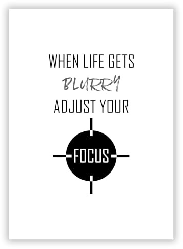 Druck-Palast Adjust Your Focus Poster - 50x70cm - Kunstdruck - Arbeitszimmer Kreative Räume - Modern Minimalistisch - Hochwertiger semimatter Druck