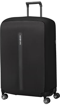 Samsonite TA Revolution - Faltbare Schutzhülle für Koffer Größe L, Kofferhülle passend für 75–79 cm, Reisekoffer Schutz, mit reflektierendem Detail, Schwarz