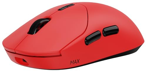 Rapoo VT2 MAX Kabellose Gaming-Maus Native 8000Hz, 53g Ultraleicht, Rot | PAW3950 Ultimate 30K DPI, Nordic nRF54L15 MCU, 750h Akkulaufzeit, 120M Optischer Switch, 10 Programmierbare Tasten für PC/Mac