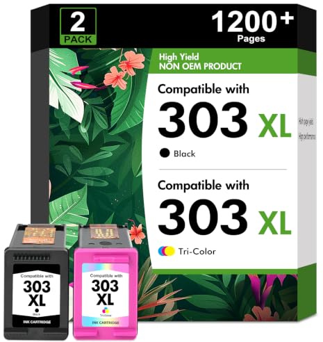 303 Druckerpatronen Multipack 7920e 7200e für HP 303XL XL Schwarz und Farbe | Kompatibel für HP Envy Inspire 7920e 7200e 7220e 7900e Envy Photo 7134 7830 6232 6230 7130 6220 6234 Drucker (2 Pack)
