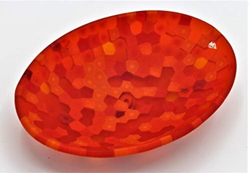 Piatto Ovale in Vetro di Murano Murrine Moretti Diametro 10 x 7 Centimetri da Collezione