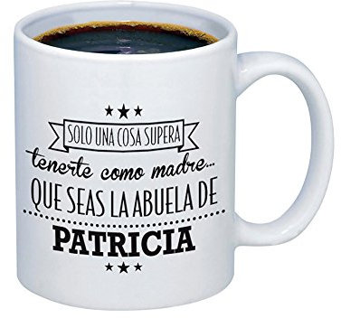Regalo personalizable para madres: taza para la mejor madre y abuela personalizada con el nombre de su nieto