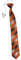TigerTie Security Sicherheits Krawatte in orange anthrazit silber grau gestreift - vorgebunden mit Gummizug