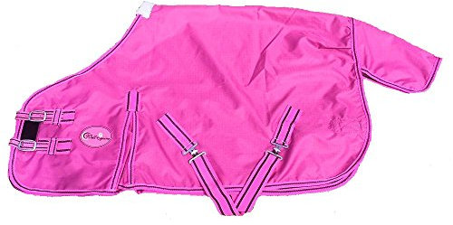 Cwell Equine Mini Tapis de Pluie léger Shetland pour Poney, Poulain, sans Remplissage (0,9 m, Rose)