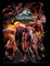Deadpool Jurassic World Fallen Kingdom Montage gerahmt Print, 30 x 40 cm, Mehrfarbig
