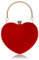 NICOLE & DORIS Abendtasche Damen Abend Clutch Umhängetasche für Hochzeit sketten Tasche Handtasche für Party rot