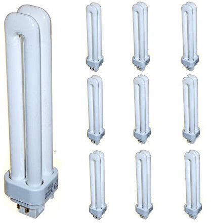 10x 26 Watt Energy Saving CFL Lamp 4 pin 26W Cool White 840 G24q-3 Double Turn 1716 Lumens