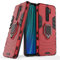 Coque pour Xiaomi Redmi Note 8 Pro Housse Antichoc avec Anneau Rotatif Aimant Etui Magnétique Rigide Dure Armure Bague Support Armure Renforcée (Xiaomi Redmi Note 8 Pro, Rouge)