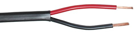 Lumonic 1m FLYY-fl Fahrzeugleitung 2x0,75mm² schwarz | 2-adrig | Anhängerkabel | mehradriges, flaches KFZ-Kabel | Öl- und Kraftstoffbeständig, flammwidrig | Niedervolt