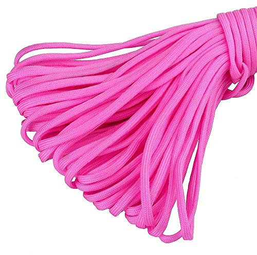 King of Trade Paracord 550 Fallschirmschnur Schnüre Nylonleine 4 mm stark, 30 m lang Farbe pink
