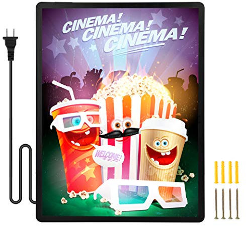 Spolehli LED-Posterrahmen, Hintergrundbeleuchtung, Lichtbox, Werbeschilder, Halterung, 68,6 x 101,6 cm, Schwarz, Wandmontage, Aluminiumprofil, magnetischer Rahmen für Filmposter, Werbeanzeige (68,6 x