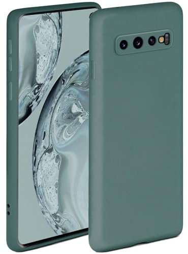 ONEFLOW Soft Case für Samsung Galaxy S10 Hülle aus Silikon mit Kameraschutz, Silikonhülle mit erhöhtem Schutz fürs Display, Backcover Schutzhülle, weiche Handyhülle, Petrol