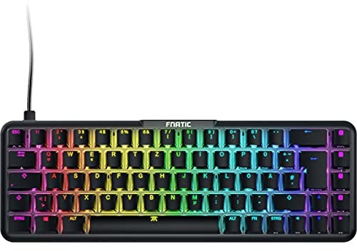 Fnatic Gear | STREAK65 | mechanische Gaming-Tastatur mit LED RGB-Hintergrundbeleuchtung Speed Silver-Schalter - kleine, kompakte und tragbare Tastaturbelegung (65%) (DE-Layout; QWERTZ)