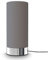 B.K.Licht - Nachttischlampe mit Touch, Dimmbar, E14 Fassung, Zylinder Stoffschirm, Tischlampe, Lampe, Nachttischleuchte, Tischleuchte, Bürolampe, Leselampe, Leselicht, 24,4x11 cm (DxH), Chrom-grau