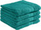 REDBEST Duschtuchset, Frottierset 4er-Pack Chicago smaragdgrün Größe 70x140 cm - saugstark, strapazierfähig, ideal für Reisen, Sport (weitere Farben)