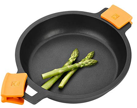 BRA Efficient Cacerola baja antiadherente sin tapa, apta para todo tipo de cocinas e inducción, 36 cm