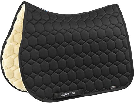 Equiline Laidback Eco-Lammfell Schabracke, Größe:Springen, Farbe:Black