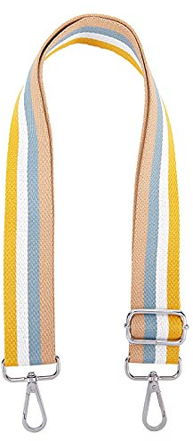 SUPERFINDINGS 1pc 71cm Gold Verstellbare Taschengurte Canvas Taschengurte Breite Schultergurte Mit Alu Drehverschlüssen Für Taschenersatzzubehör