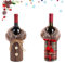 Noël Bouteille de Vin Housse, 2 Pcs Couverture Bouteille de Vin de Noël, Noël Décoration Sacs pour Bouteilles, Sacs a Cadeau de Vin de Noël, pour Habiller Bouteille de Vin pour Décoration Cadeau (A)