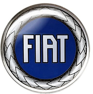 Fiat 21208 Adesivo 3D Ufficiale Logo Blu, in Poliuretano, Diam. 58 mm