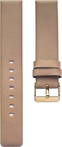Oozoo Armband Uhrenband Uhrenarmband Leder Lederband mit Rose Dornschließe Pinkgrau 12 mm