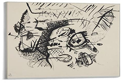 Wassily Kandinsky Entwurf für Komposition Kunstwerk Expressionismus abstrakte Kunst Poster Zuhause moderne dekorative Poster coole Kunstwerke Wandkunst Leinwanddrucke 30 x 45 cm