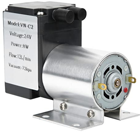 Pompe à Vide DC 12V/24V, Pompe d'aspiration à Pression négative de Grande Puissance avec Support -72kpa 8w 12/Min pour l'échantillonnage d'analyse de gaz, Instrument, Pompe à Vide à Pression(DC24V)