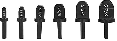 Juego de brocas para estampar tubos de cobre de 6 uds, juego de expansor de tubos con mango triangular, herramienta de escariado de conductos de aire acondicionado imperial con 1/4 pulgadas, 3/8 pulg