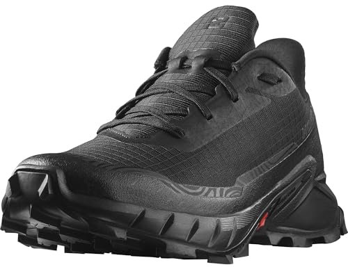 Salomon Alphacross 5 Damen Trail-Laufschuhe, Starker Grip, Anhaltender Komfort, Vielseitige Performance, Black, 42