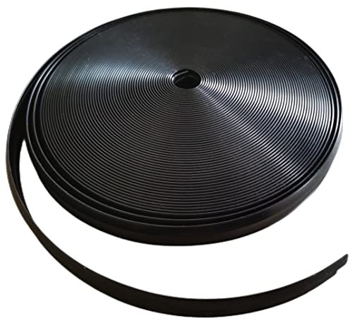 Vinyl-Zierleiste, Schraubenabdeckung, strapazierfähig, für Wohnmobile, Wohnmobile, Reiseanhänger, 2,5 cm x 22,9 m, Schwarz (22,9 m)