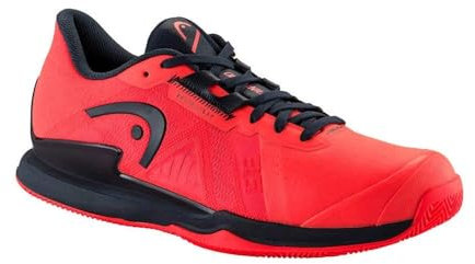 HEAD Zapatillas de Padel para Adultos Sprint Pro 3.5 Clay Rojo Hombre, Zapatos de Tenis, Coral Blueberry, 42 EU