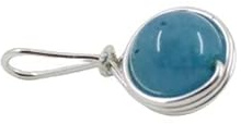 AmadesInspiration Kettenanhänger TENDRE Edelstein Jade Aquamarin (Silber)