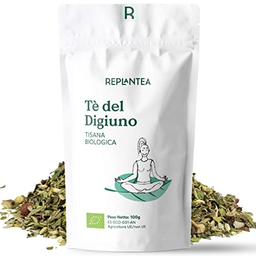 TÈ PER DIGIUNO 100% BIO 100g (50 Tazze) |Idratante ed Energizzante per el Digiuno Intermittente | Mate, Cardo Mariano, Tè Verde, Ortica, Melissa, Lavanda