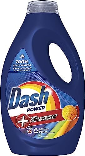 Dash Power Detersivo Liquido Lavatrice, 60 Lavaggi, Azione Extra-Igienizzante Per Capi Colorati, Efficace Anche A Freddo E In Cicli Brevi