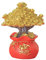 HERCHR Chinesischer Feng Shui-Geldbaum, Goldenes Glück, Goldmünzen, Geld-Glücksbaum, Bonsai, Heimdekoration, Reichtum, Segen, Geschenk Für Glück Und Reichtum, Feng Shui-Ornament(Gold)